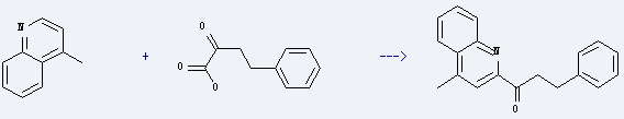 2-Oxo-4-phenylbutyric acid is used to produce 2-(3-Phenylpropionyl)-4-methylquinoline by reaction with 4-methyl-quinoline.